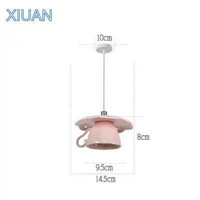 suspension en céramique design art thé éclairage led g4
