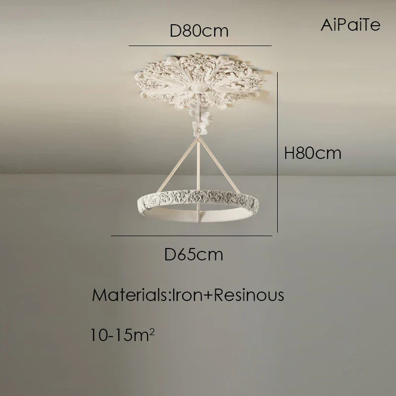 Aipaite Modern Faux Sculpture Round Chandelier is an indoor light fixture for living room, study and bedroom