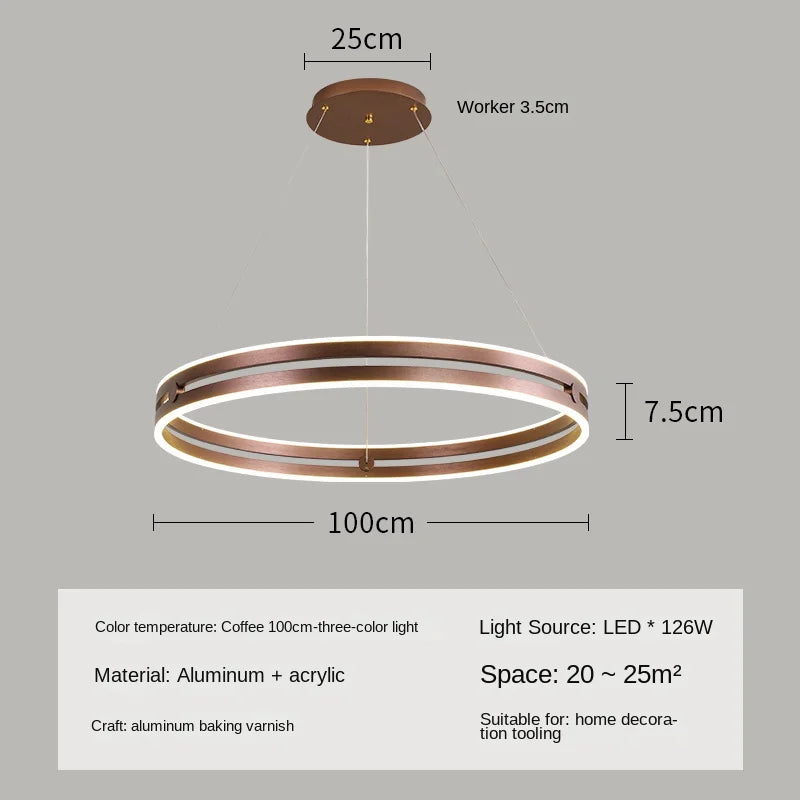lustre circulaire moderne pour décoration intérieure créative et élégante
