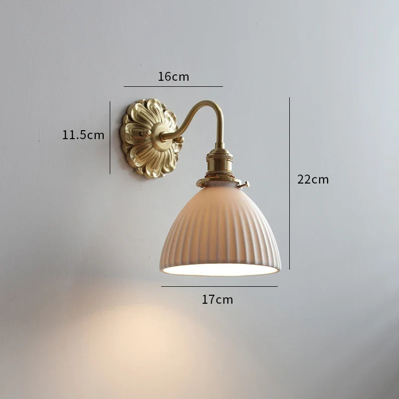 applique led verre gris fumé cuivre moderne intérieur