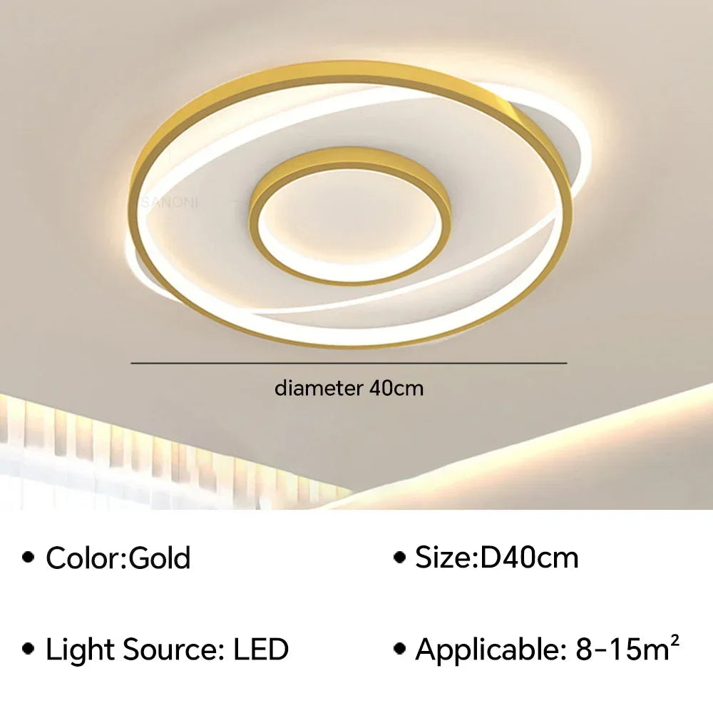 lustre moderne à leds pour décoration intérieure élégante