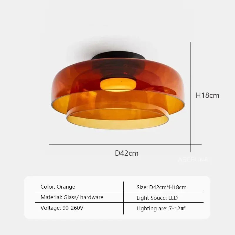 plafonnier led design nordique simple bol en verre luminaire décoratif d'intérieur