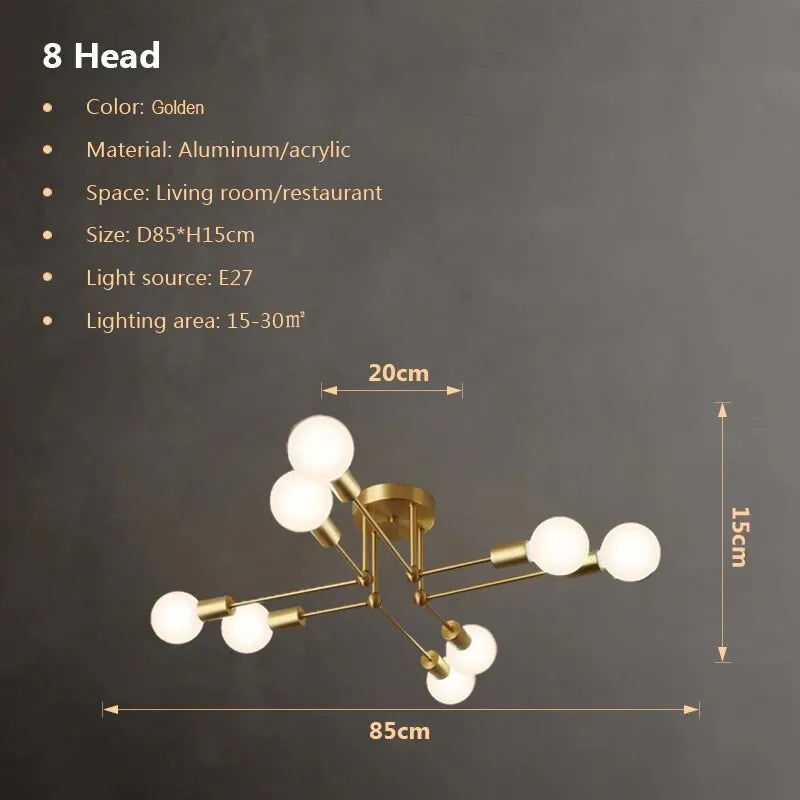 Plafonniers à plusieurs lampes moderne