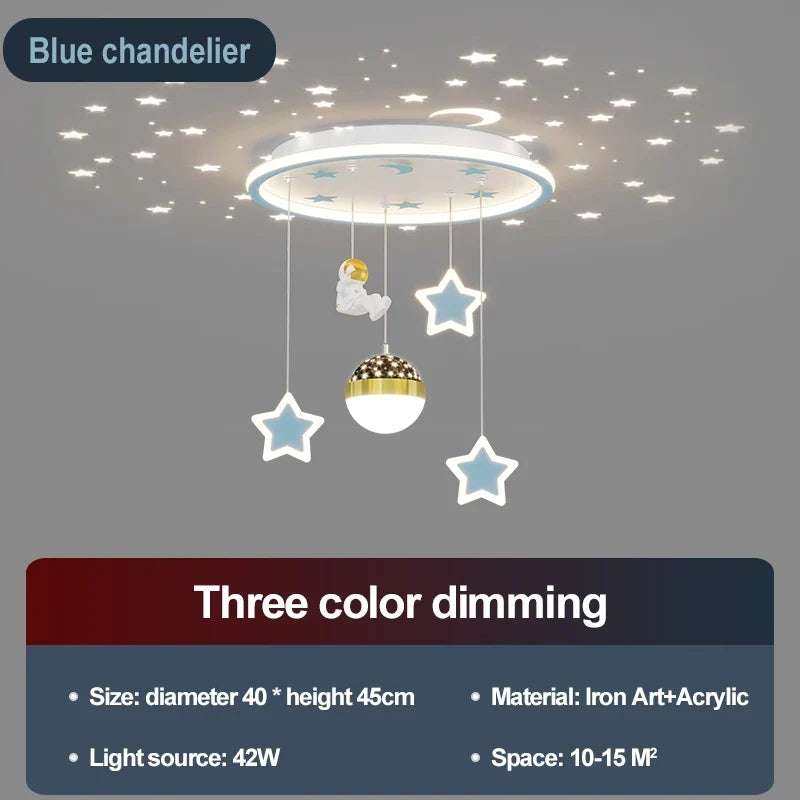 Plafonnier LED en forme d'étoile pour chambre d'enfant