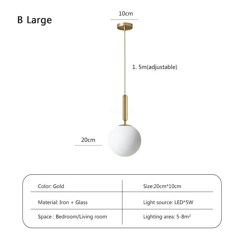 suspension LED en verre design moderne luminaire décoratif d'intérieur