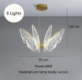 suspension design en acrylique pour décoration moderne de luxe