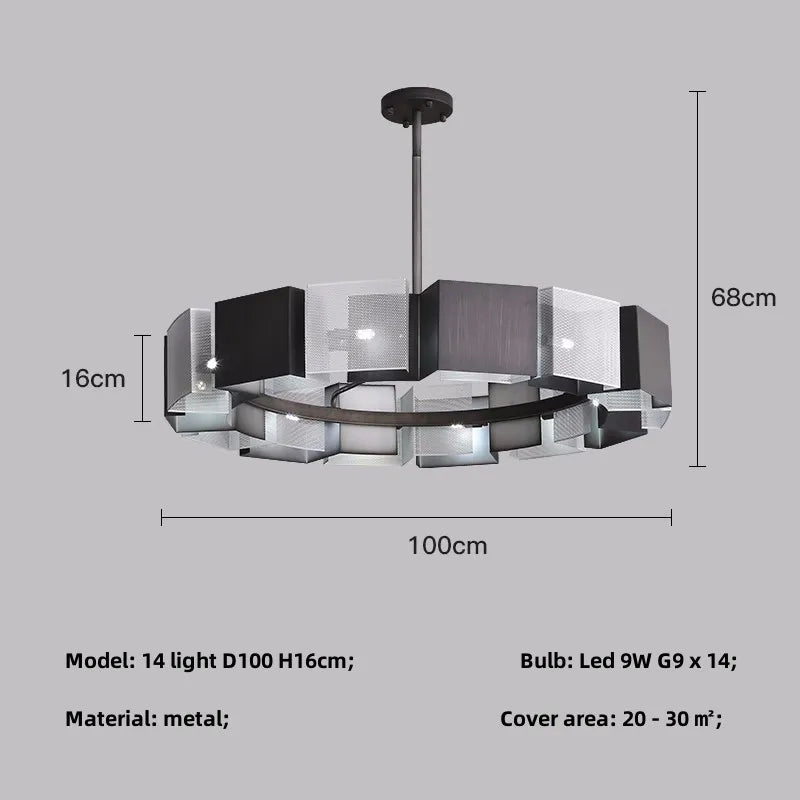 lustre suspendu led moderne pour maison de luxe