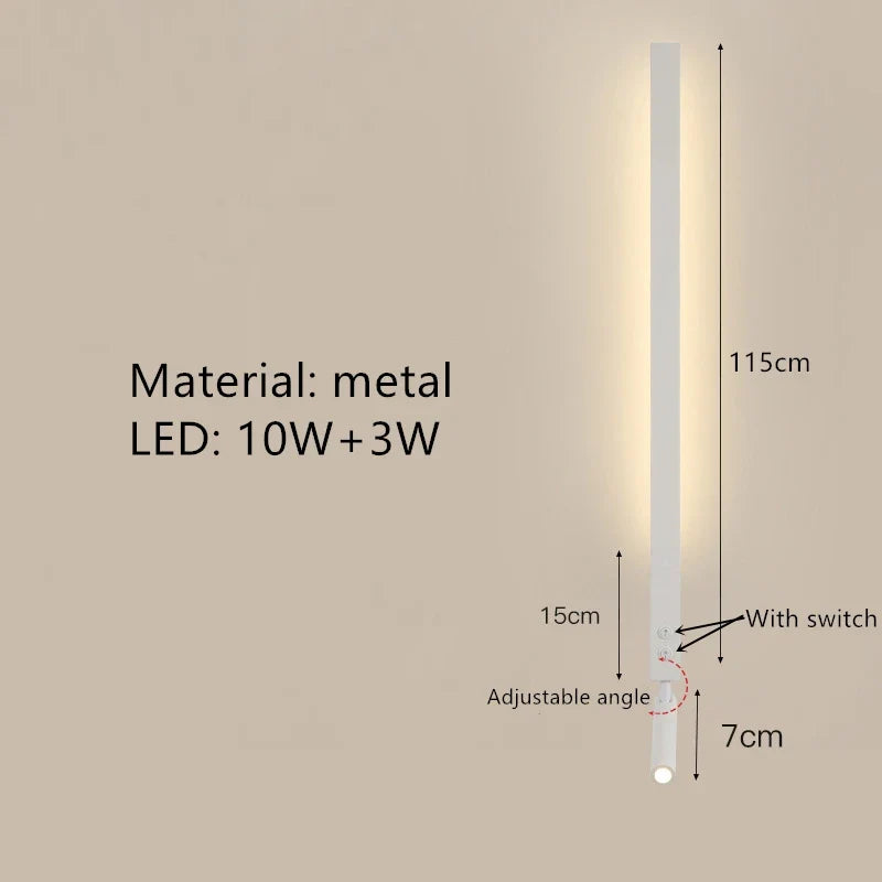 applique murale led minimaliste angle réglable 3000k