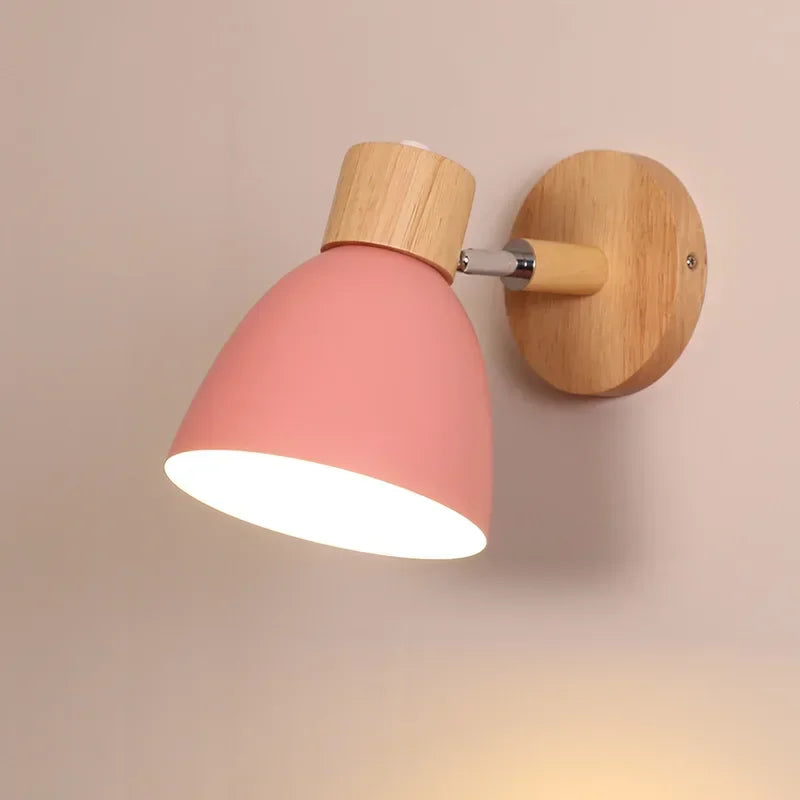 applique murale moderne en bois pour éclairage décoratif nordique