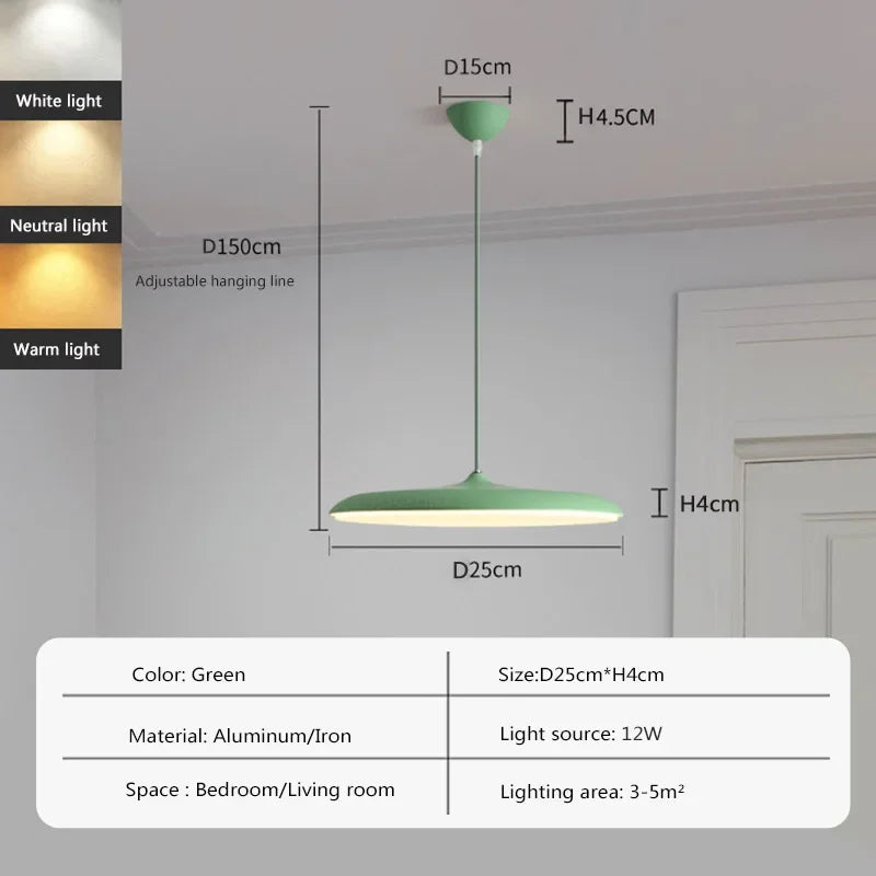 lampe led suspendue design nordique avec soucoupe volante