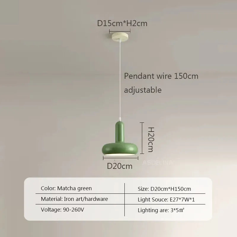 Suspension design colorée Bauhaus
