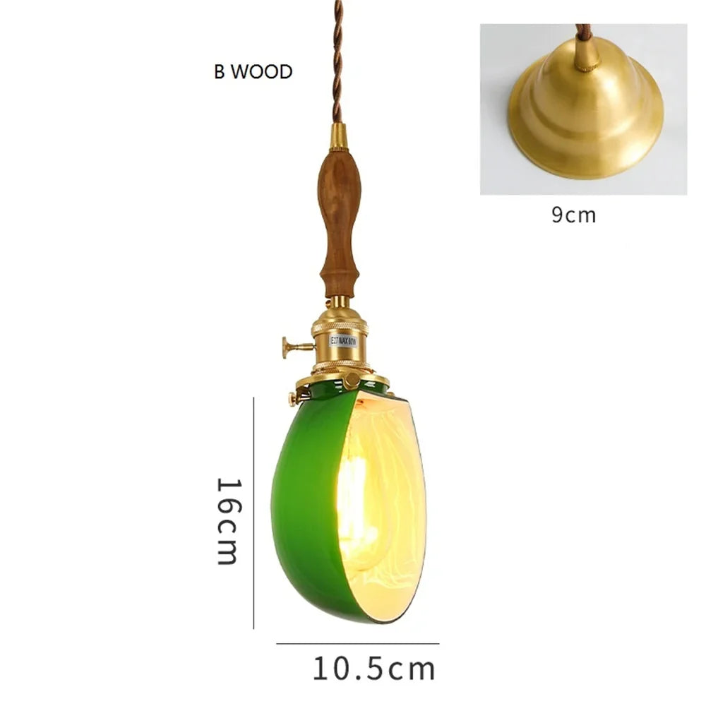 suspension vintage en cuivre et verre pour loft
