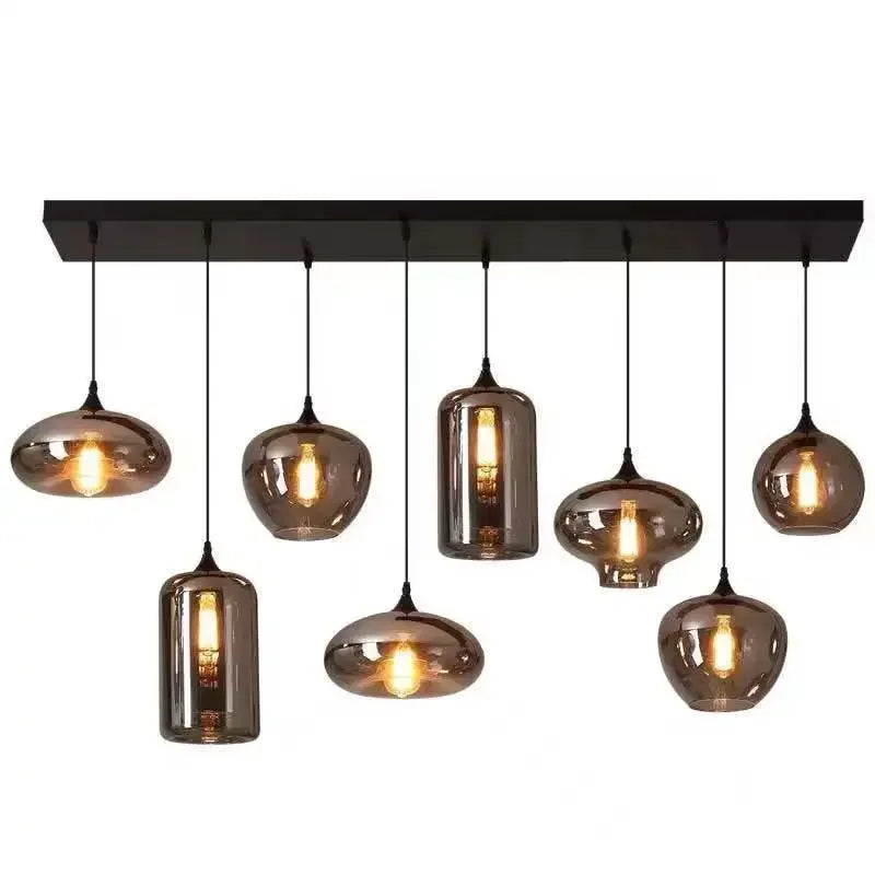 suspension à led en verre design pour décoration intérieure moderne