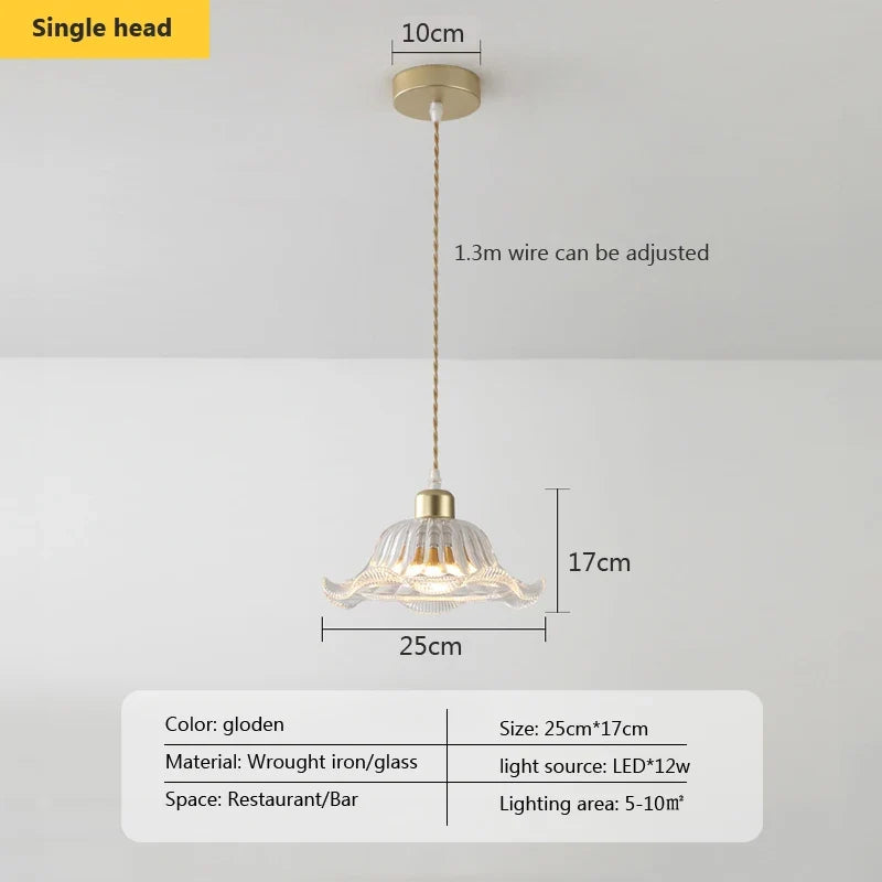 suspension en verre moderne pour décoration intérieure élégante