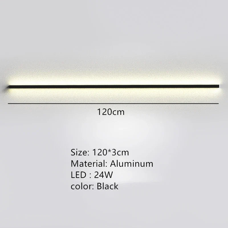 applique murale led moderne avec interrupteur à intensité variable