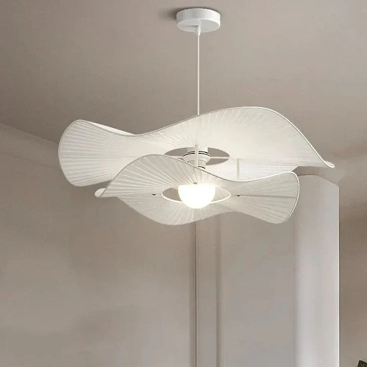 lustre Design nordique tissu LED lumières chambre salon salle à manger décoration maison fleur