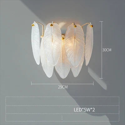 lustre de luxe moderne en plumes et verre métallique