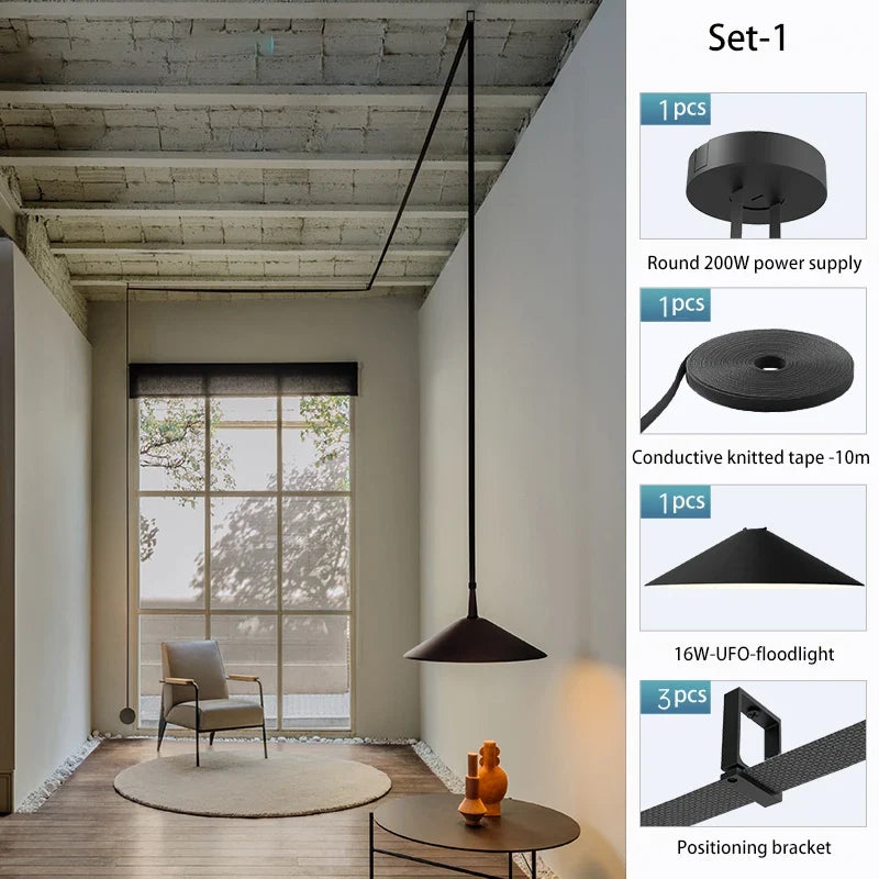 lampe led en tissu tricoté bande lumineuse pour loft