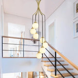 lustre à led art déco en cuivre pour éclairage élégant