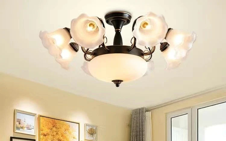 2023 European Iron Art Chandelier For Living Room And Restaurant High-end American Led Energy-saving Lamp Bedroom Ceiling Light