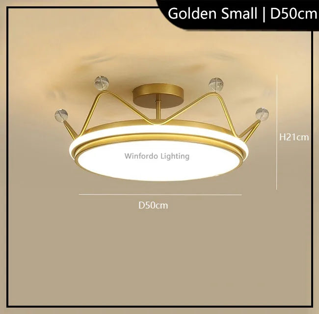 suspension pour enfants couronne leds moderne winfordo