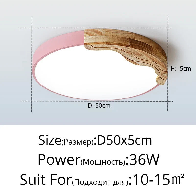 plafonnier led encastrable style nordique macarons ronds romantiques luminaire créatif moderne