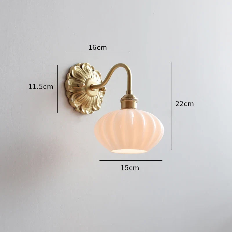 applique led verre gris fumé cuivre moderne intérieur