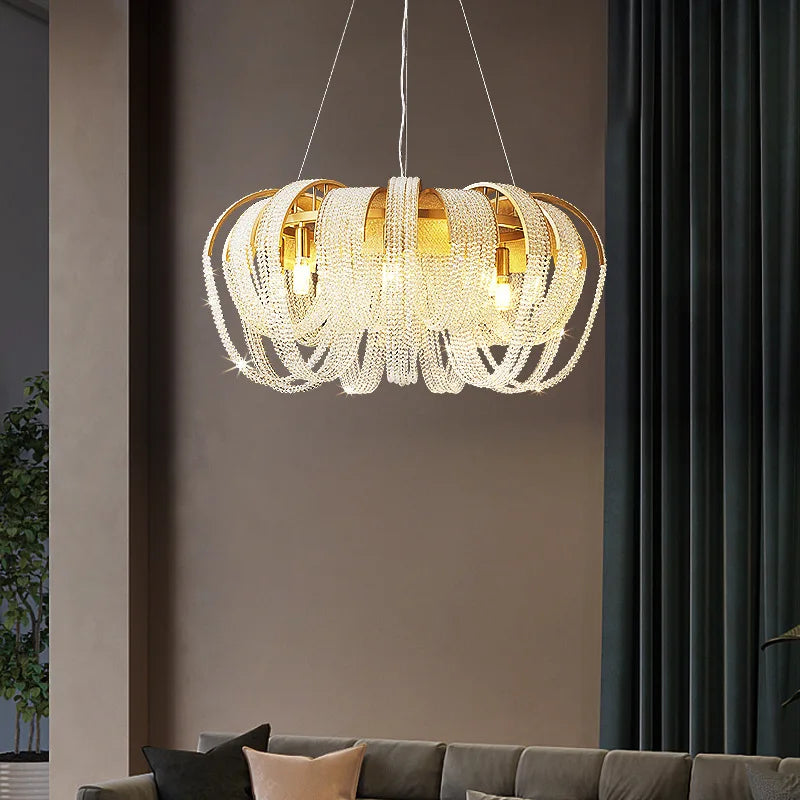 lustre en cristal de luxe modèle original