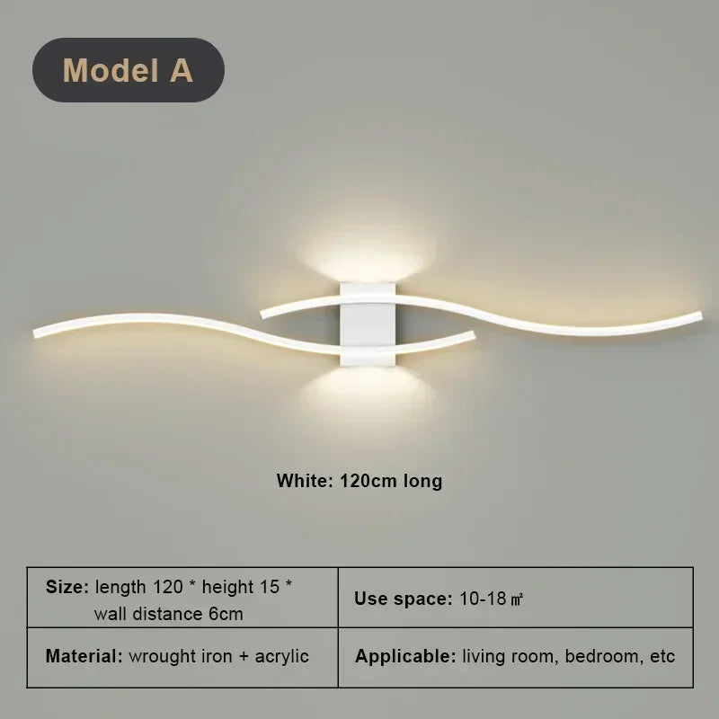 applique murale moderne led lumière décorative intérieure design élégant