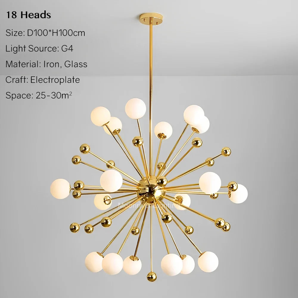 suspension pissenlit en verre pour décoration intérieure moderne