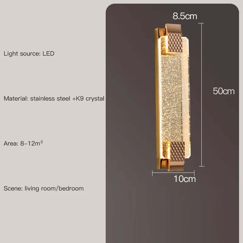 applique murale luxe nordique en cristal moderne éclairage décoratif