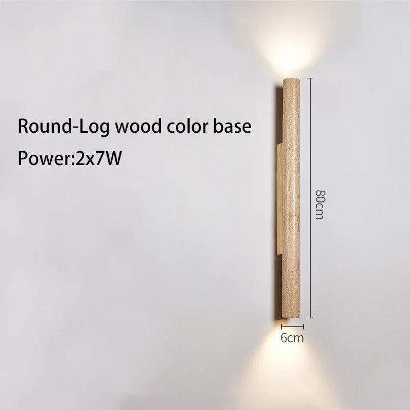 Applique murale longue Led en pierre