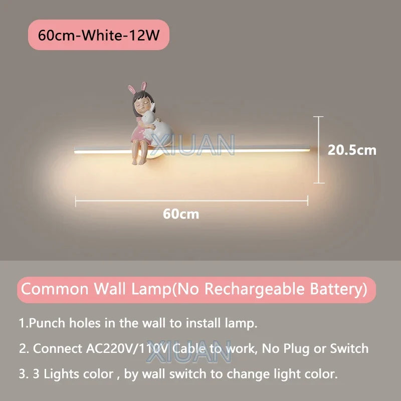 applique murale en forme de lapin pour décoration enfant