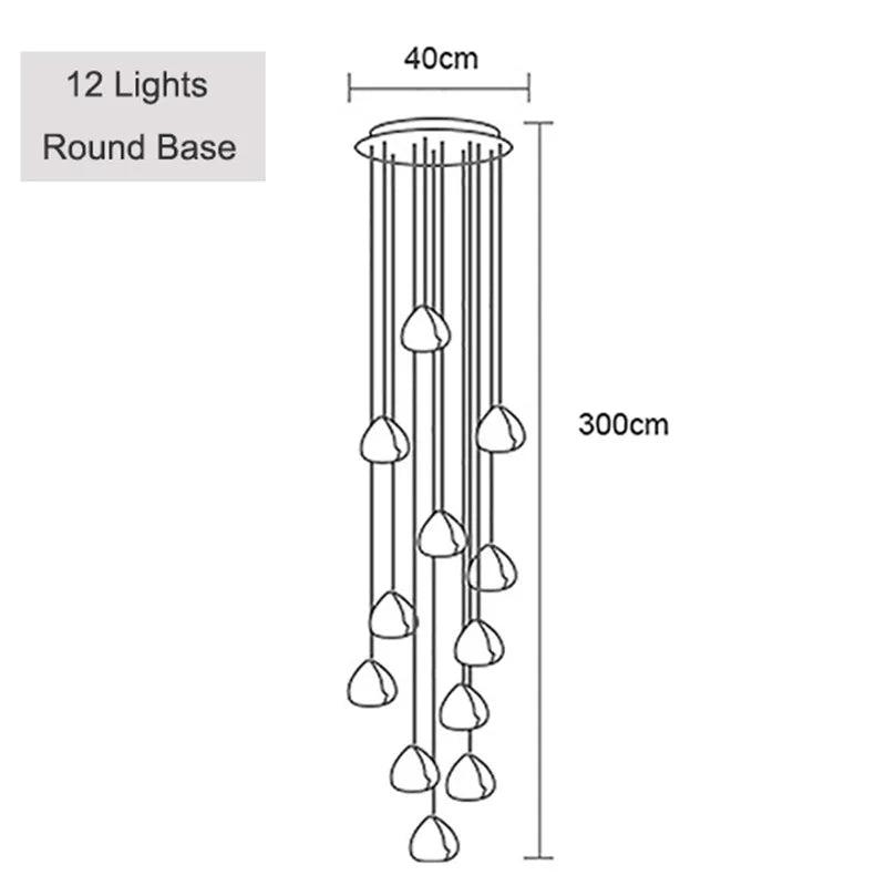 suspension moderne nordique en cristal pour décoration élégante