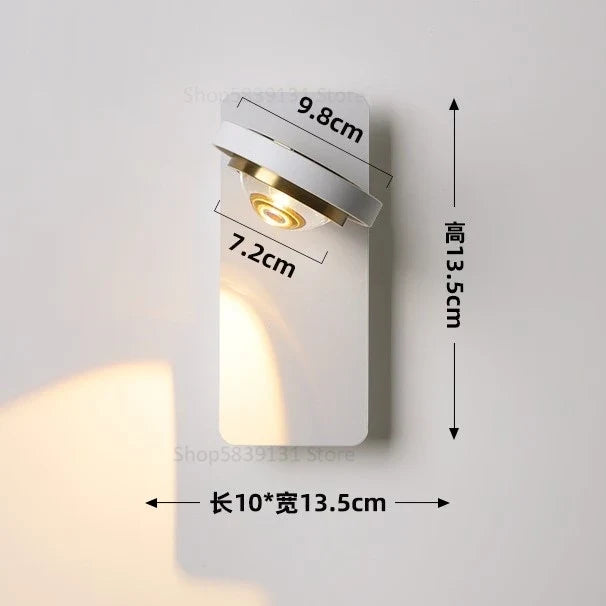 applique murale led moderne rotative à 360° protection des yeux