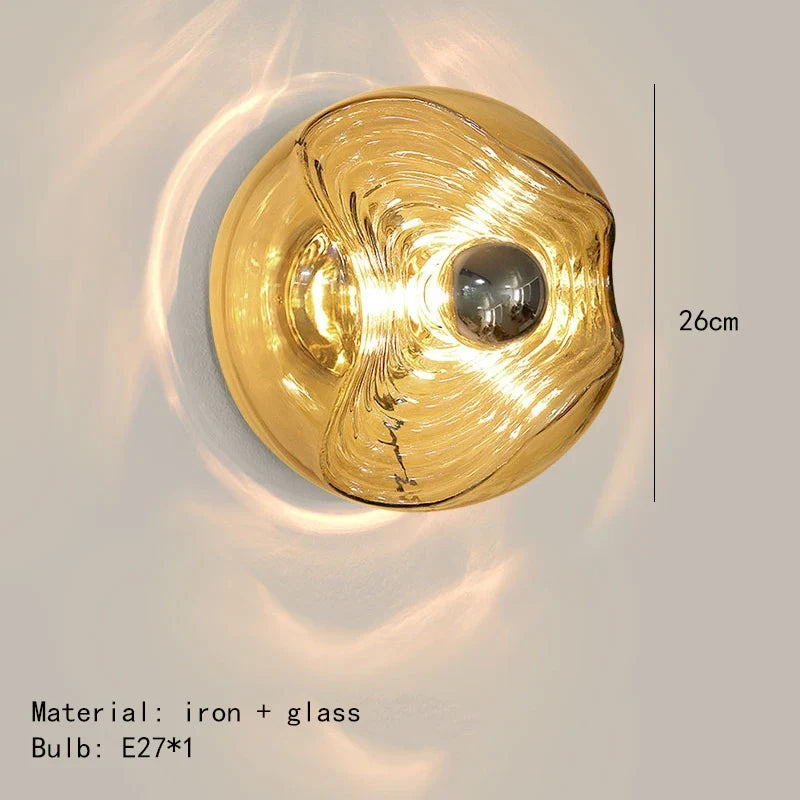 applique murale en verre pour intérieur élégant métal chromé