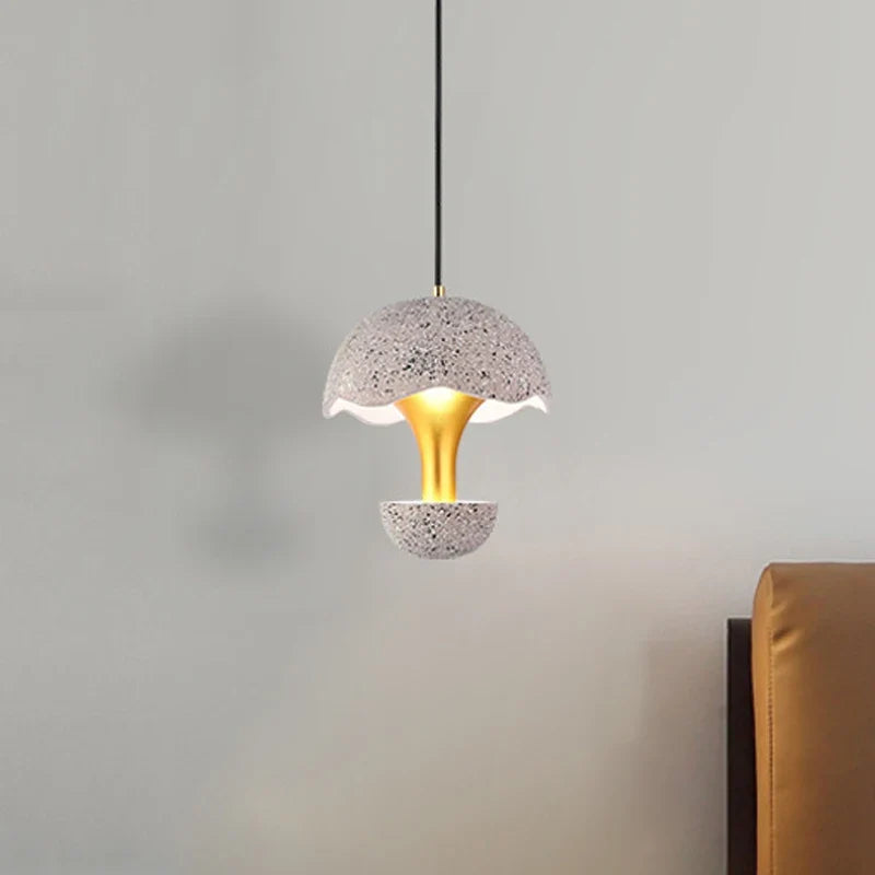 suspension créative champignon en ciment pour restaurant café bar