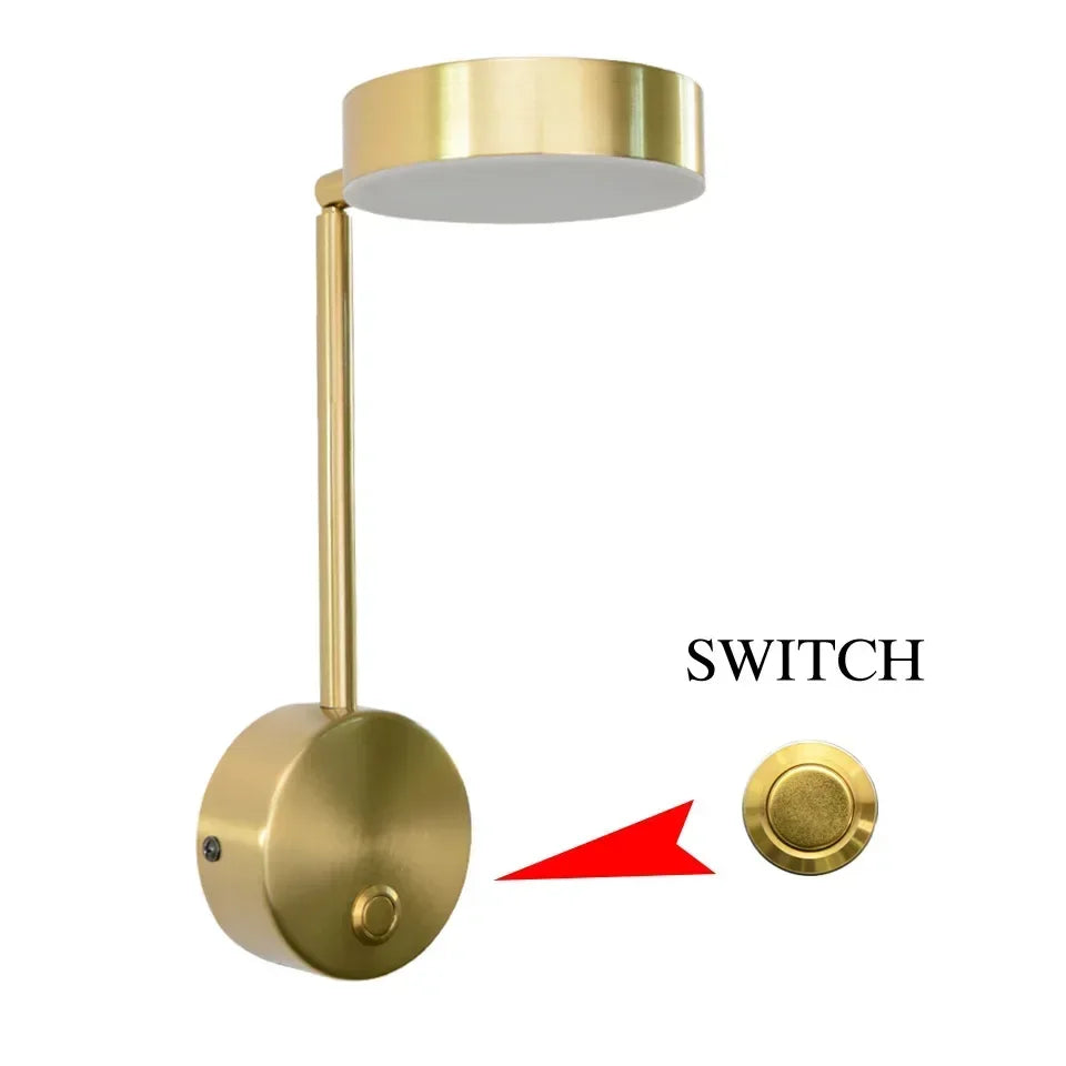 applique murale led moderne éclairage rotatif pour intérieur décoratif