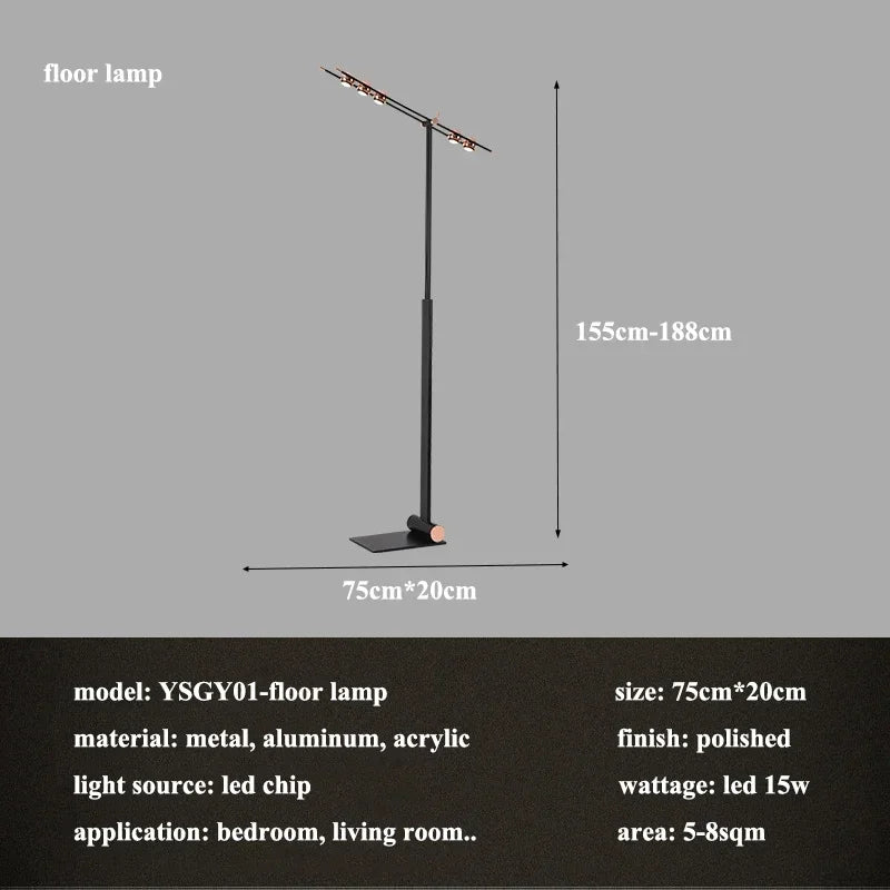 lustre led créatif italien en forme de haricot pour décoration intérieure