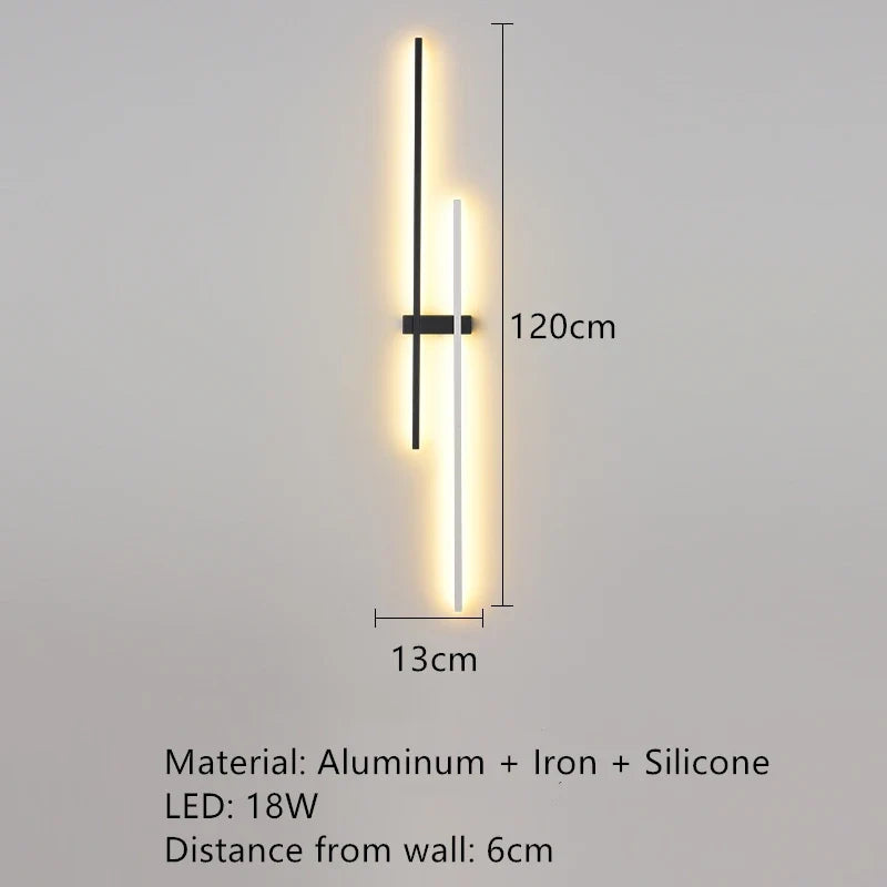 applique murale led minimaliste art déco appliques aluminium