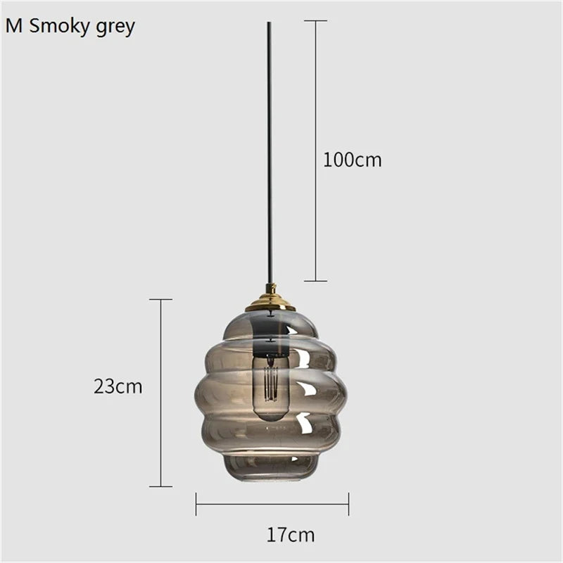suspension boule de vitrail nordique moderne