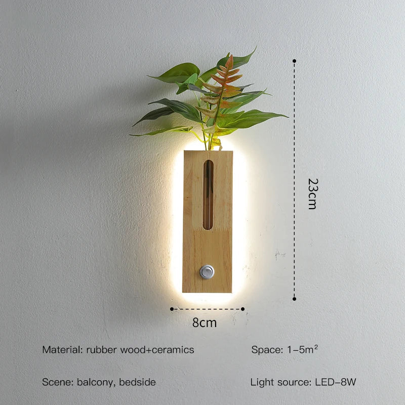 applique murale led en bois pour intérieur décoratif 2023