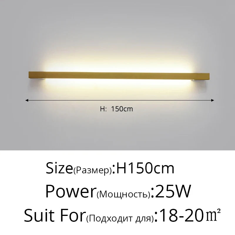 applique murale à bande led minimaliste moderne et créative