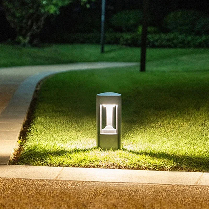 borne lumineuse led pour éclairage extérieur jardin terrasse et allée