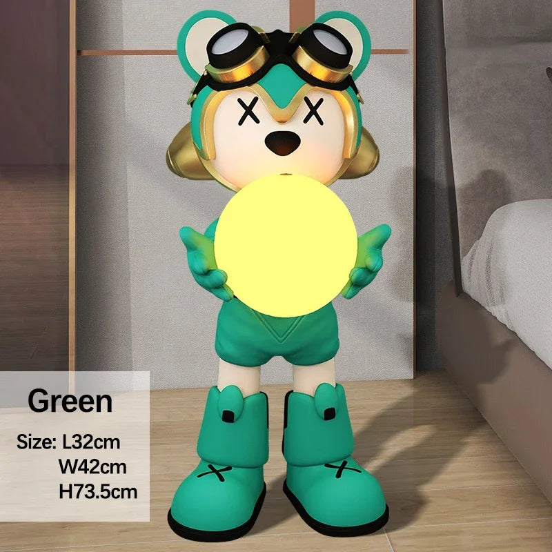 lampadaire ours interstellaire lumineux pour enfants décoratif