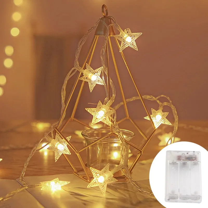 guirlande lumineuse étoile pour décoration extérieure et fêtes