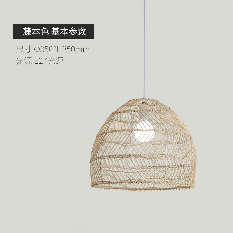 suspension en rotin naturel pour décoration intérieure élégante