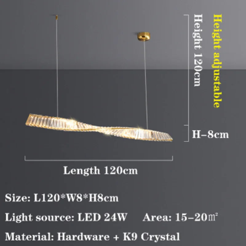 lustre en cristal design moderne pour ambiance élégante