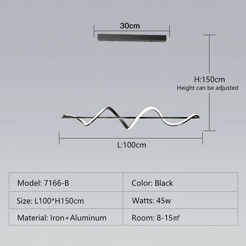 suspension moderne à led au design minimaliste élégant