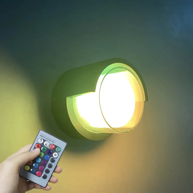 applique murale led extérieure intelligente double abat-jour en acrylique